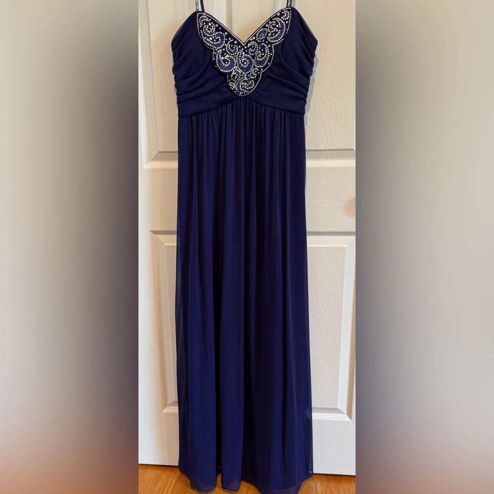 Purple Strapless Maxi Gown for Prom